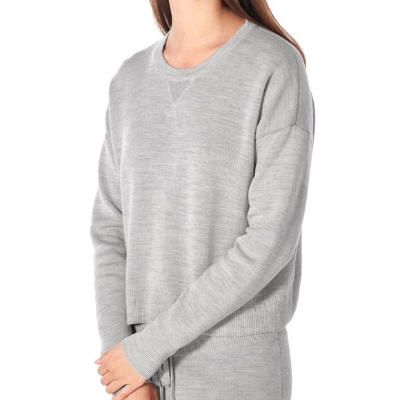 ICEBREAKER Carrigan cropped merino wool sweatshirt - GREY, size S - Picture 2 of 4
